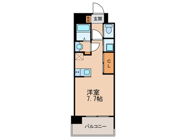 ウインステージ天神南（403）の物件間取画像